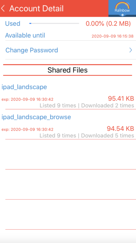 Rainbow: Number of times a file is listed / downloaded